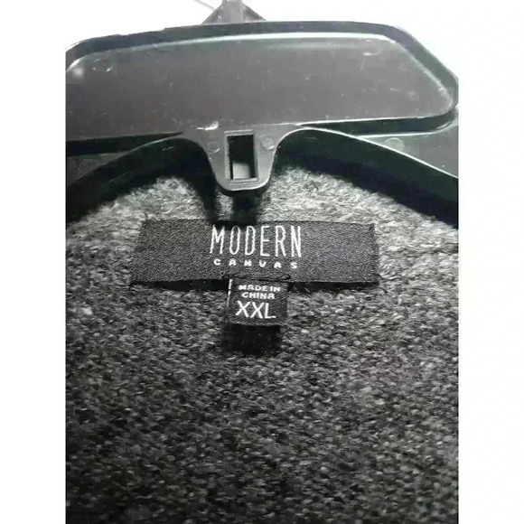 Modern Canvas Womens Cozy Cardigan Sweater Open Gray Black Colorblock XXL EUC - Picture 5 of 6